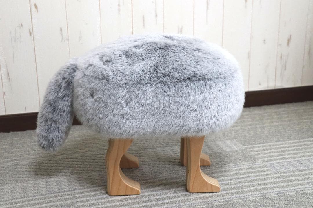 匠工芸アニマルスツール　フォックスグレー(S)