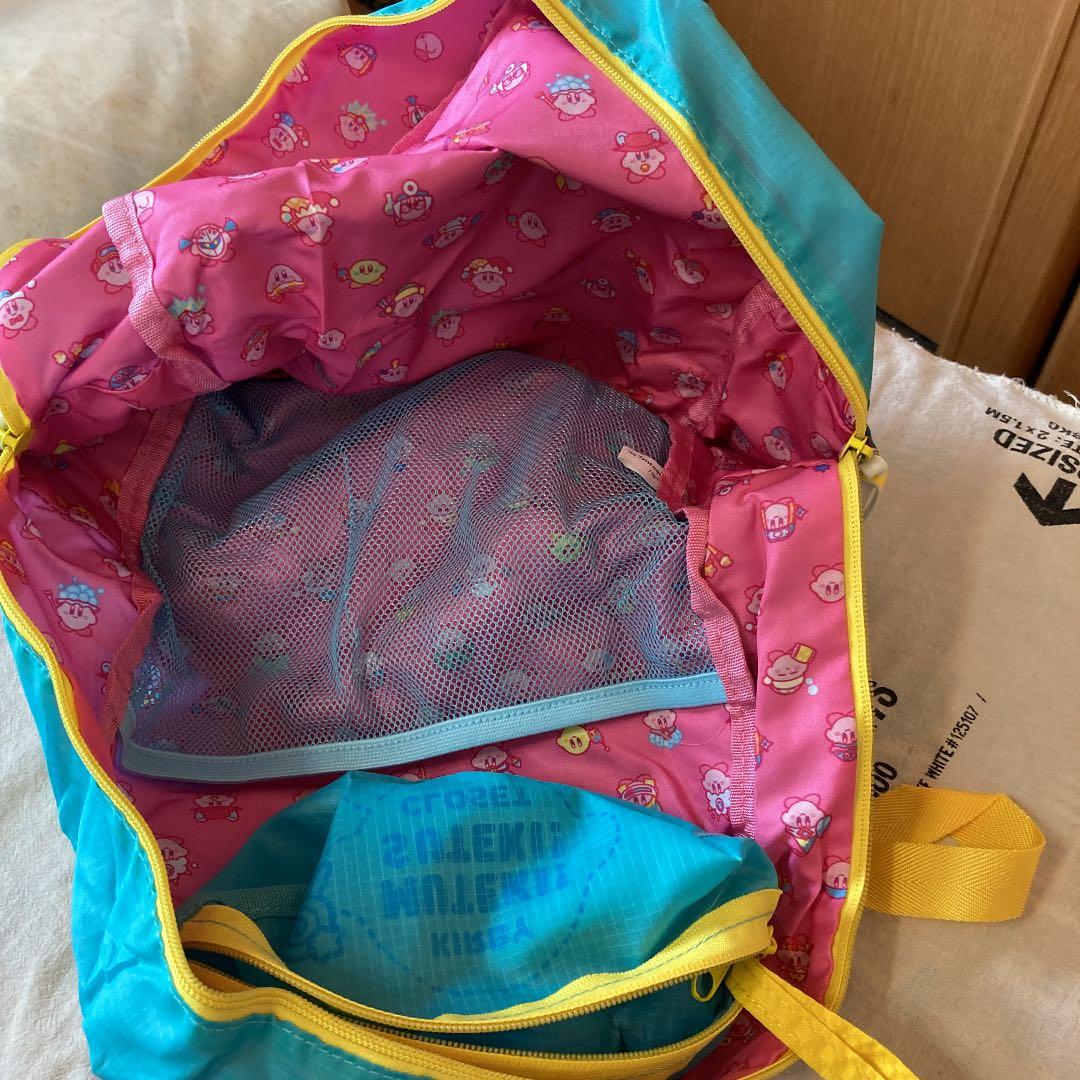 カービー　折り畳みリュック　新品未使用　水色　お出かけ　旅行　イベント　40cm