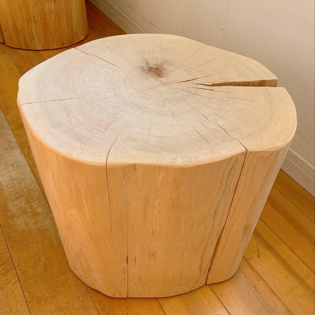 カルデサック　青森ヒバ丸太スツール　美品！週末お値下げ！