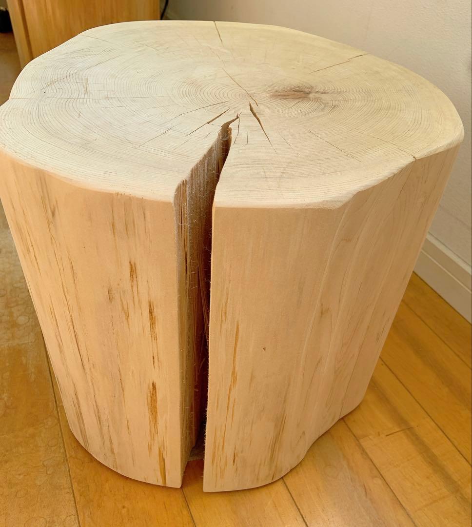 カルデサック　青森ヒバ丸太スツール　美品！週末お値下げ！