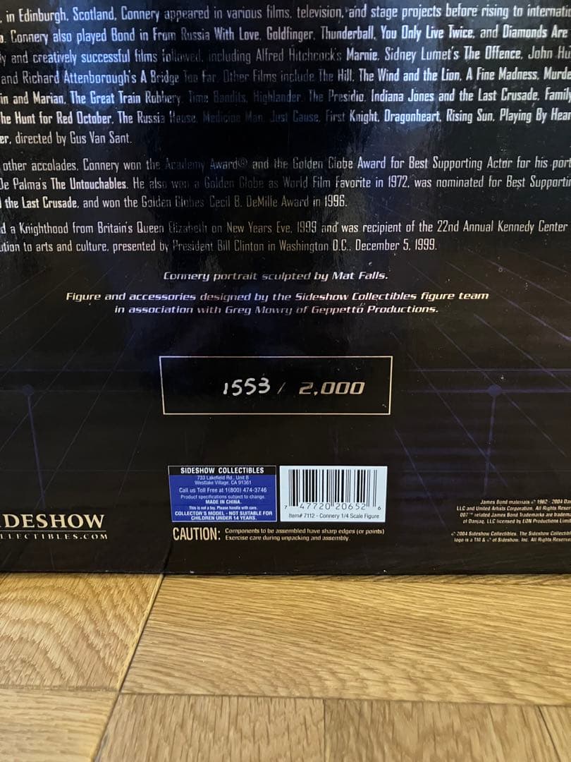 未開封 限定品 1/4 James Bond 007 Sean Connery