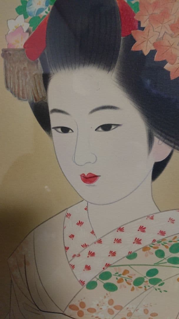 伊東深水 350部限定 彩色版画 リトグラフ 真作