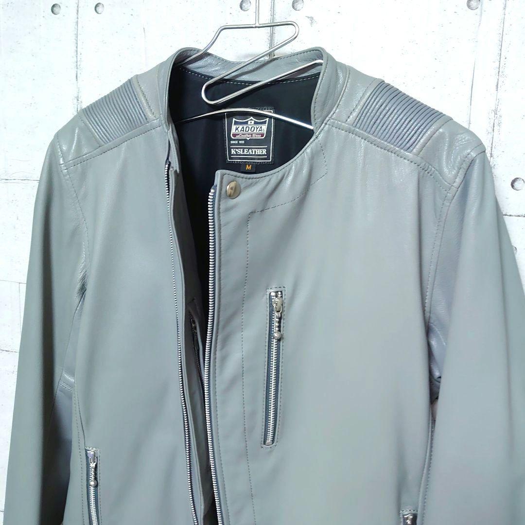 KADOYA カドヤ レザー シングルライダース FENNEL グレー