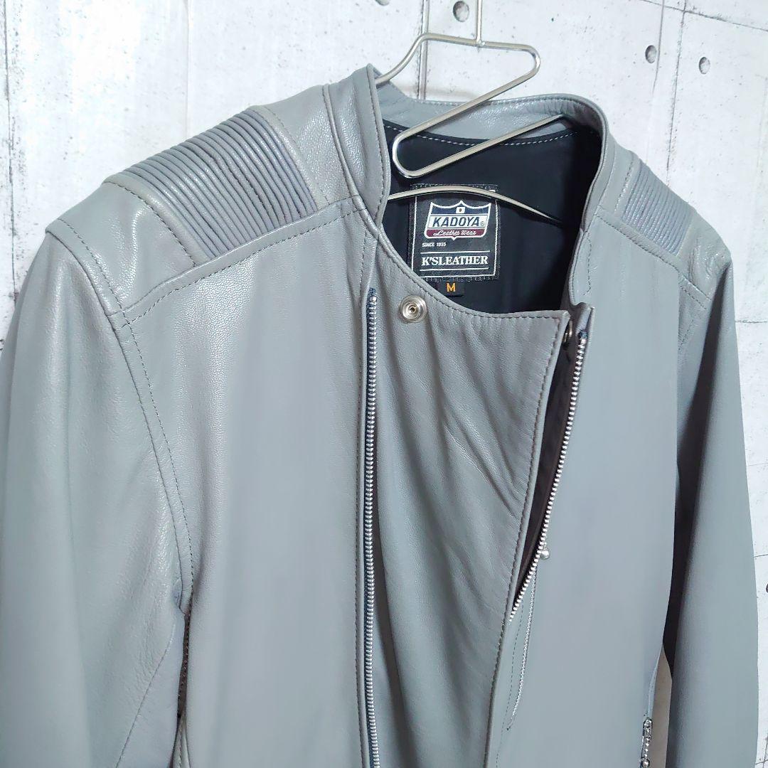 KADOYA カドヤ レザー シングルライダース FENNEL グレー