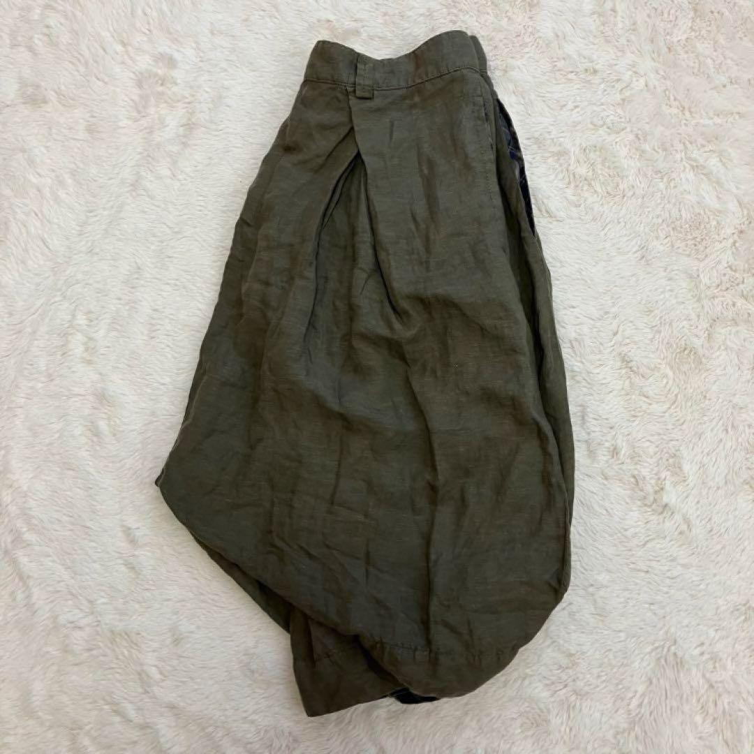 【新品】 ヴィヴィアンウエストウッド リネン混 サルエルパンツ オーブ釦 2 緑