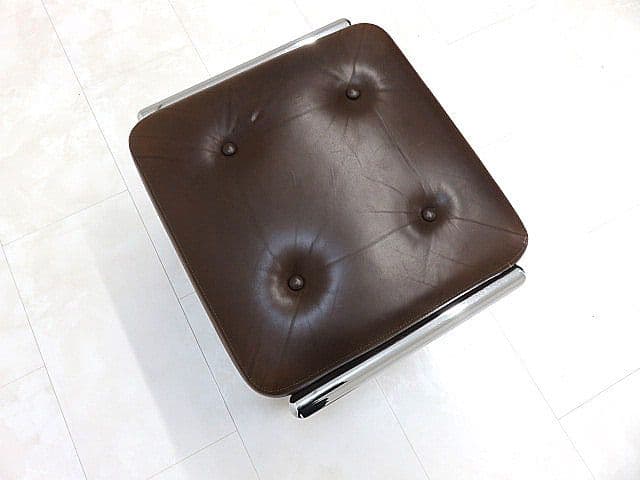 チ*ウ様 希少品/ヴィンテージ　Knoll/ノール/ノル 本革オットマン　本革ス