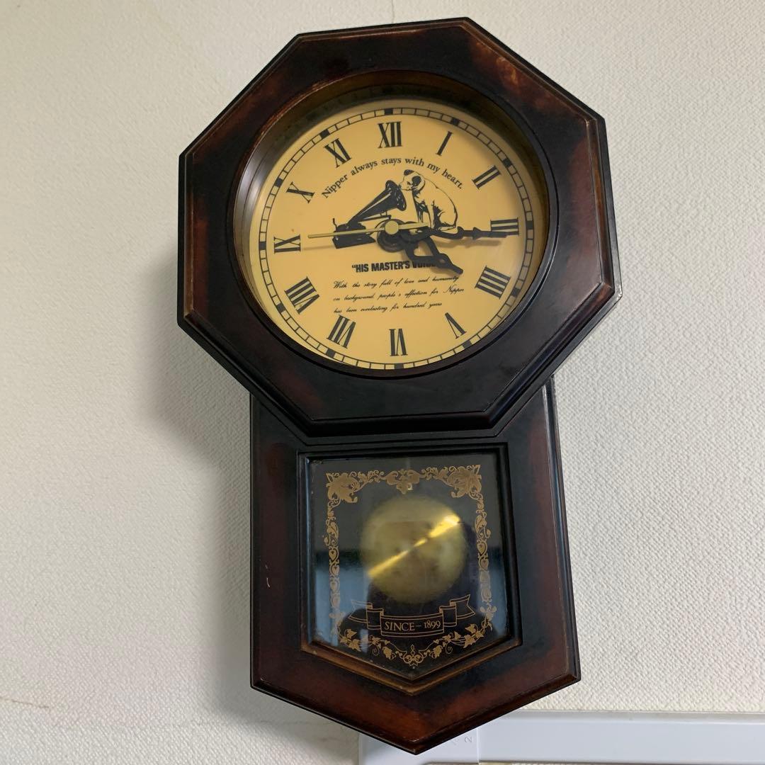 Victerビクター ニッパー　振り子時計　陶器製　置物 アンティーク　非売品