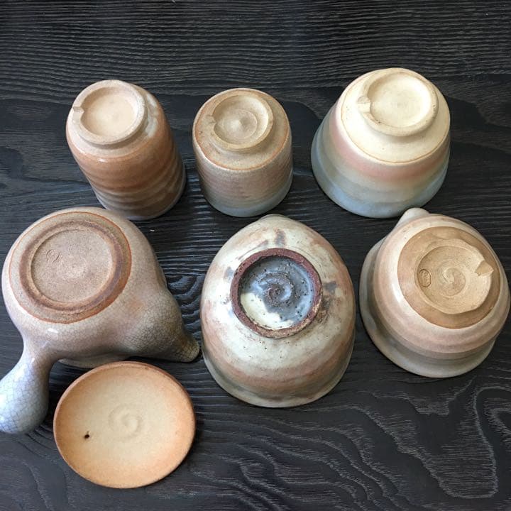 萩焼　急須　湯呑み　14点セット