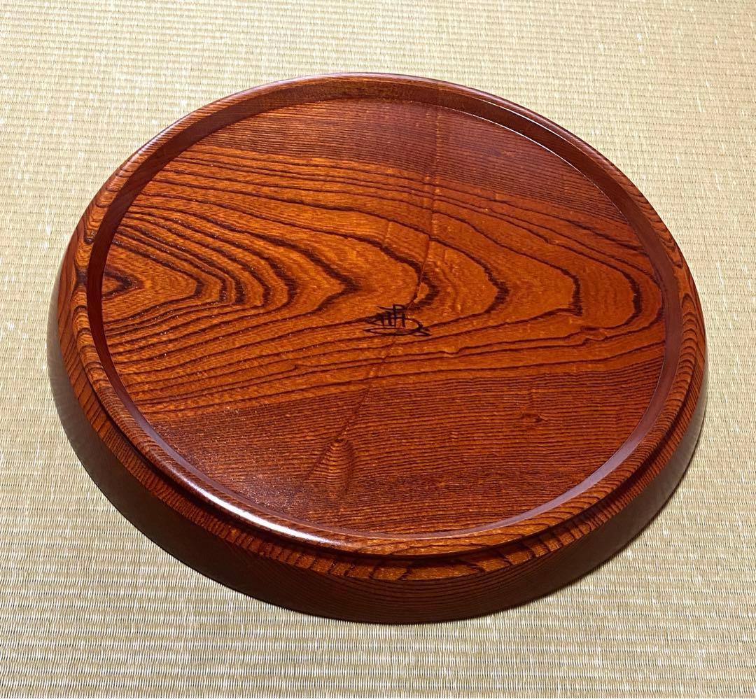 人間国宝村山明作　欅拭漆盤