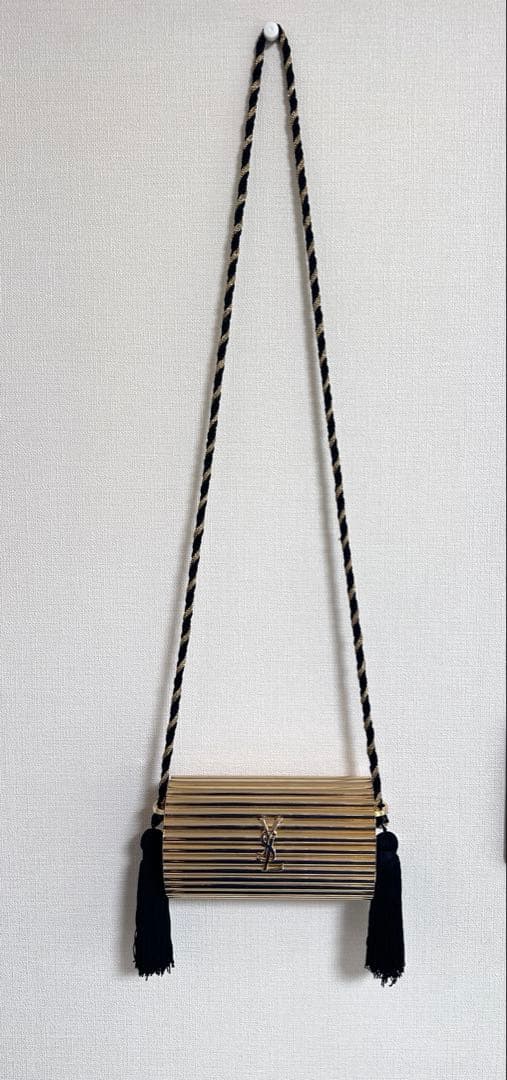 イヴ・サンローラン 1880s メタル タッセル ショルダーバッグ ゴールド