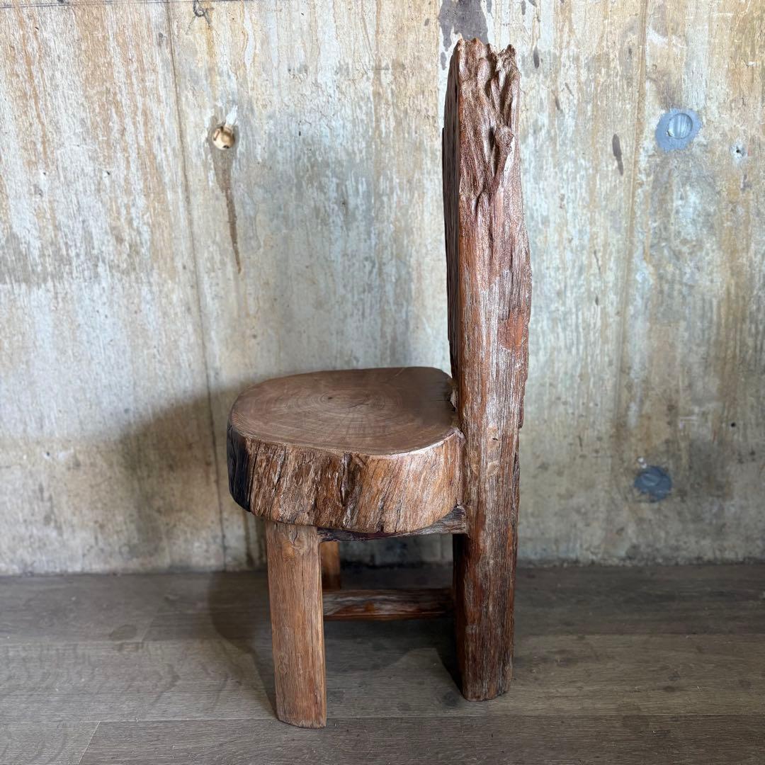 天然木　切り株 丸太 無垢材チェア　ヴィンテージ