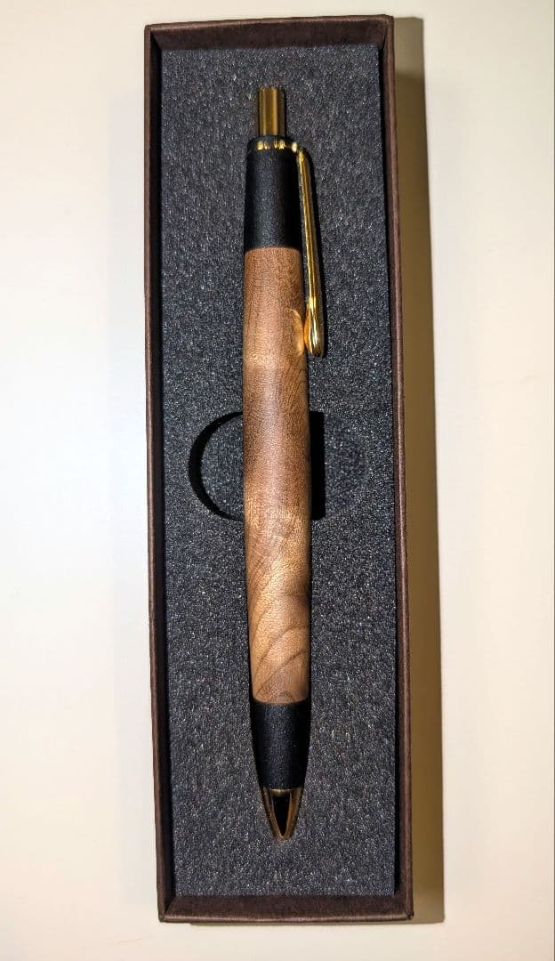 【値下げ中】ボナンペン　マーブルウッド　シャープペンシル　真鍮金具