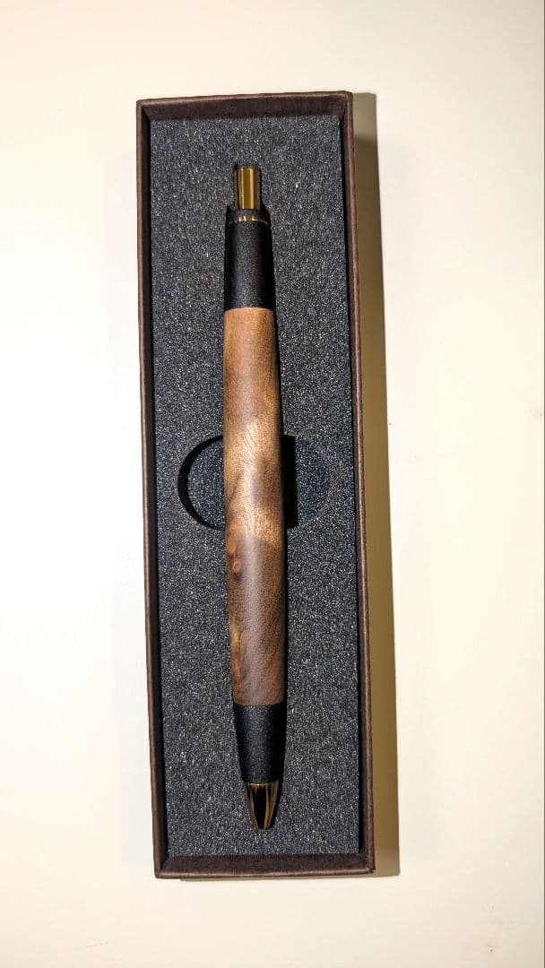 【値下げ中】ボナンペン　マーブルウッド　シャープペンシル　真鍮金具