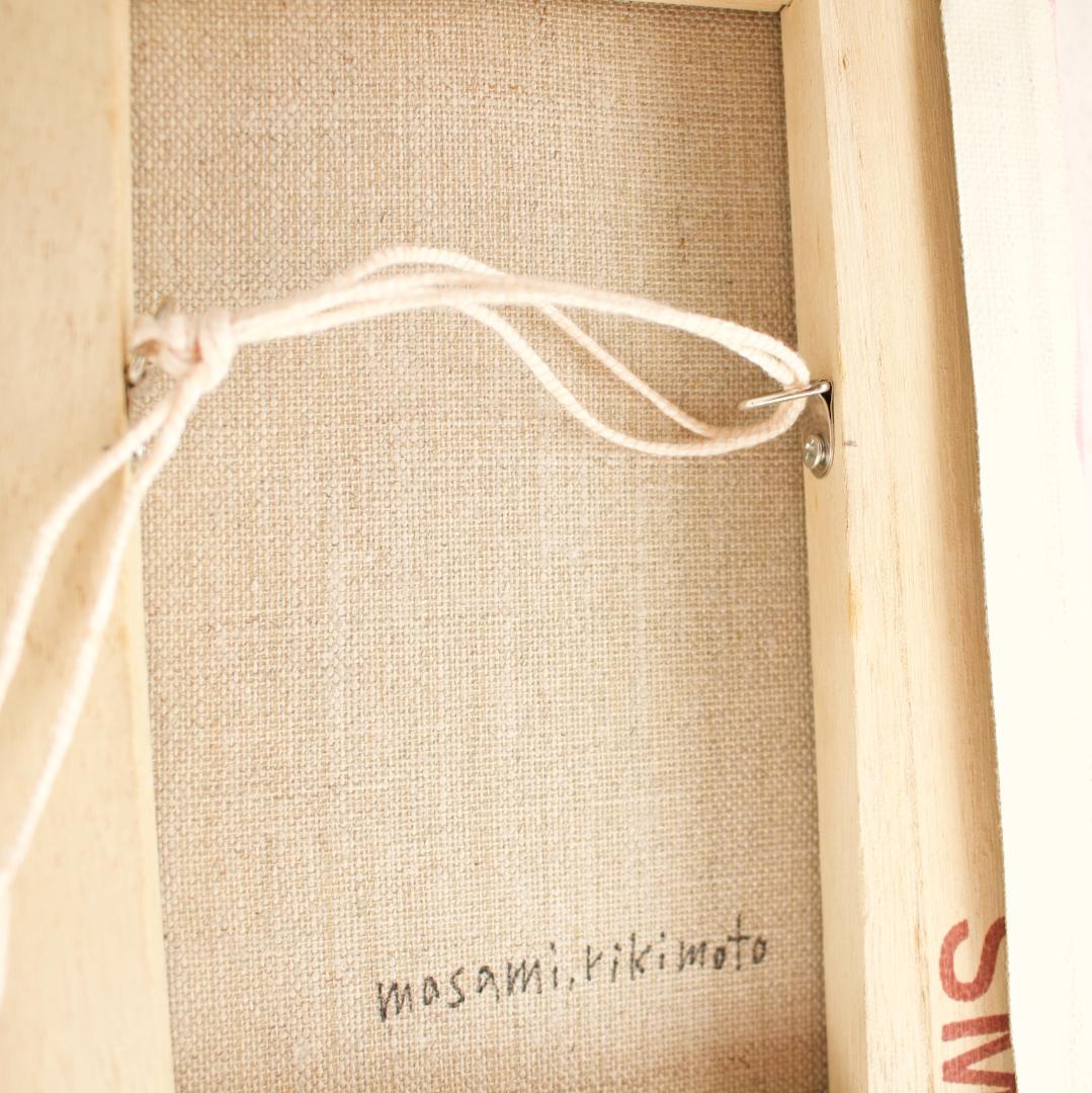 「薔薇と女性」 アクリル画 原画 SMキャンバス 額なし