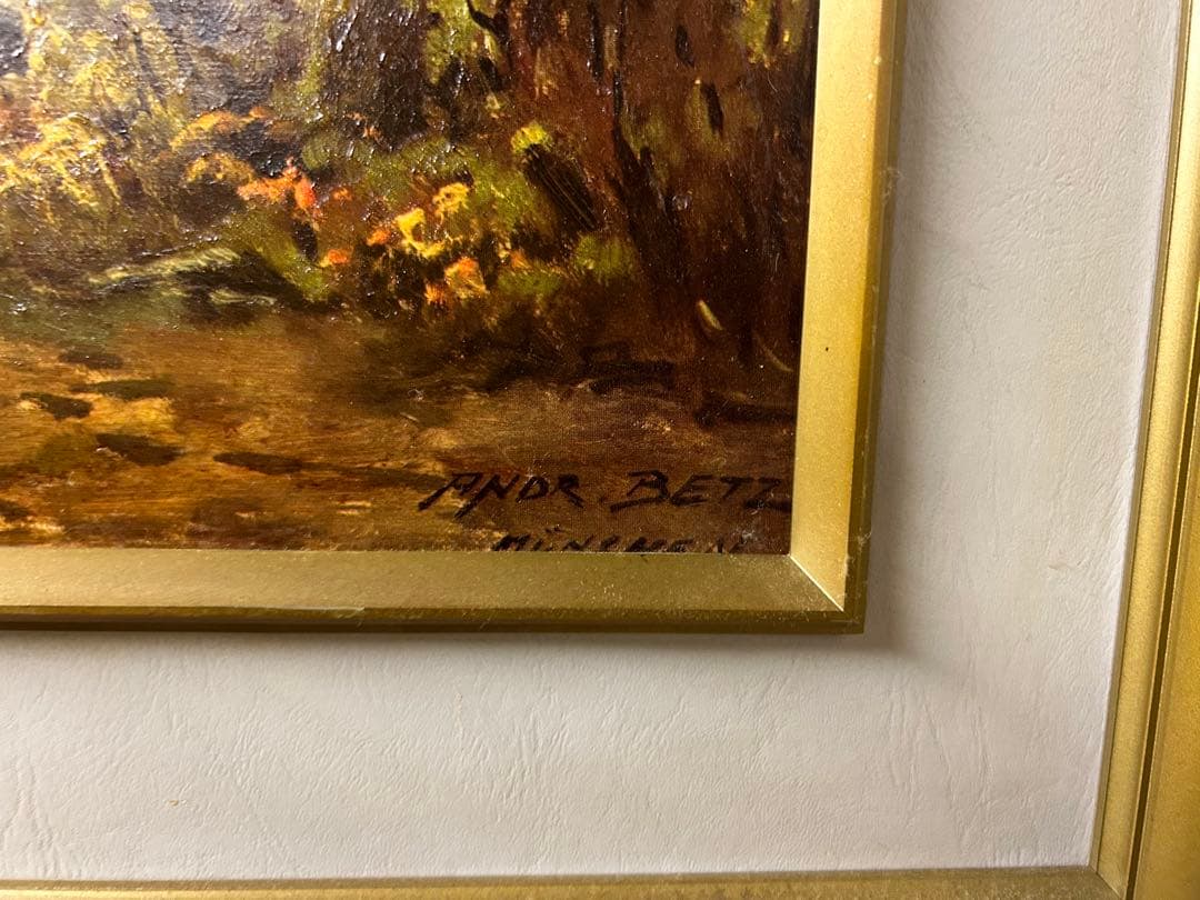 アンドレ.ベッツ　コモ湖畔風景複製画