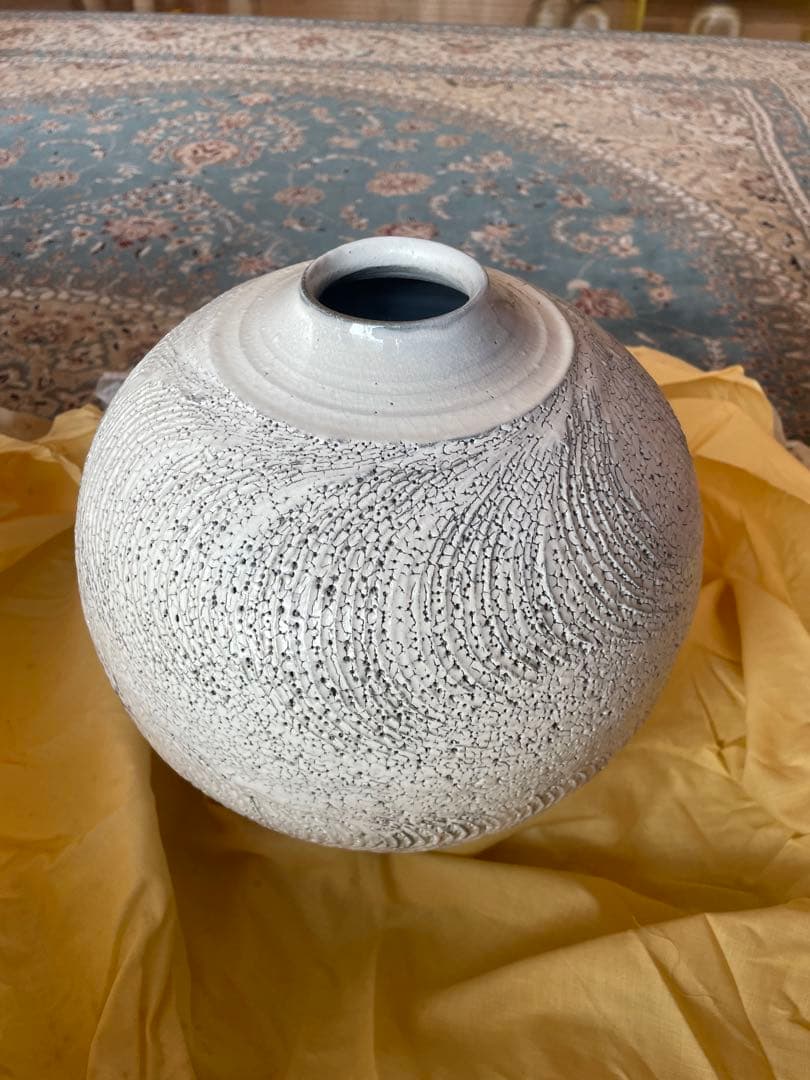 陶器　白塩袖縄文　美陶半田