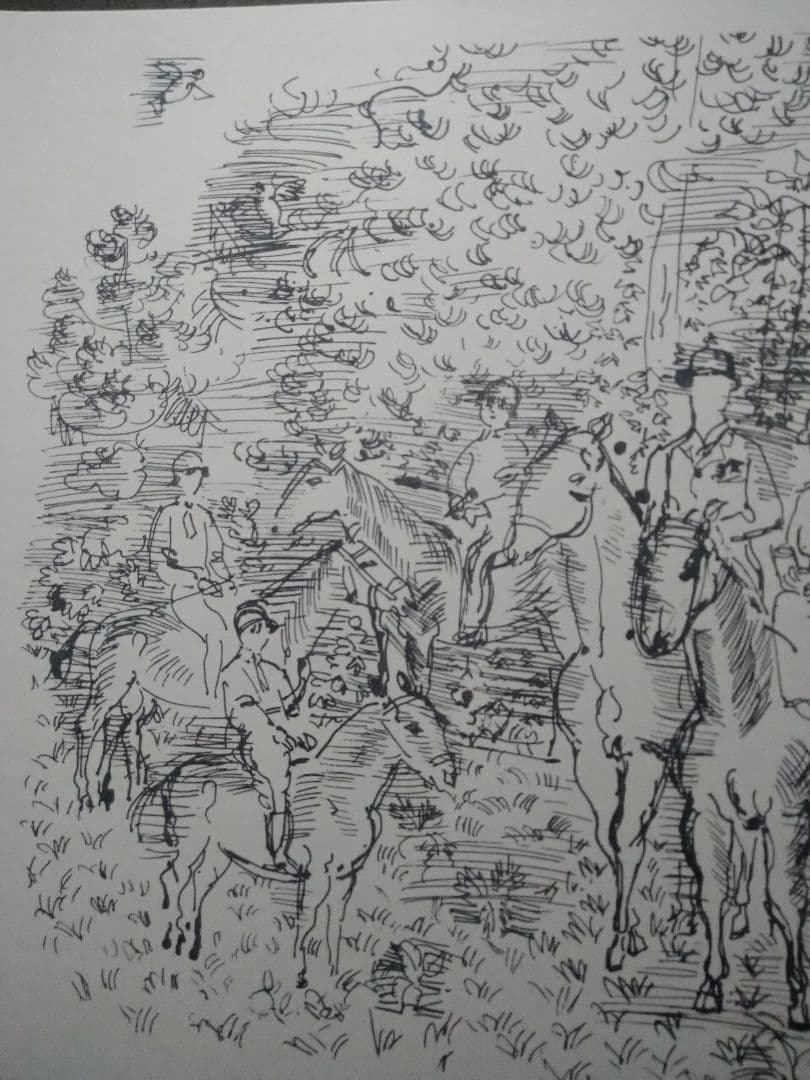 bラウル・デュフィの 乗馬　リトグラフ 本物保証