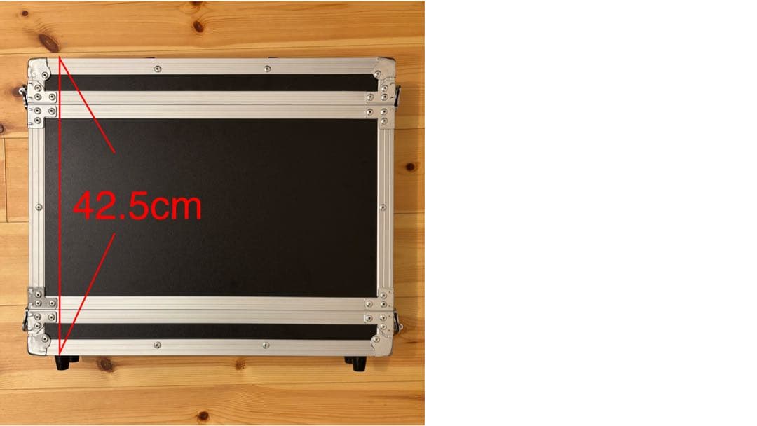 1Uラックケース 42.5cm アルミ製 黒