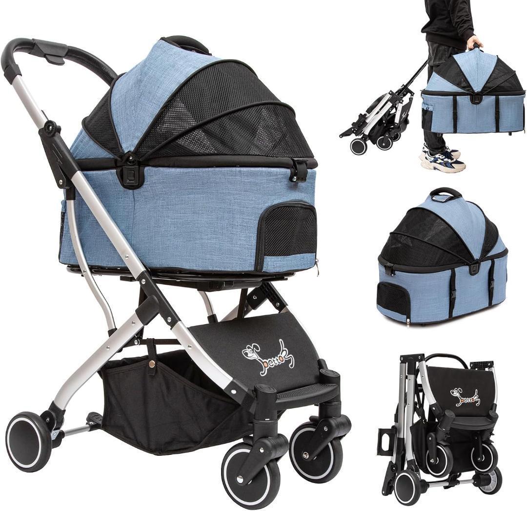 PETTOM 分離型 ペットカート 折りたたみ可 ペットキャリー