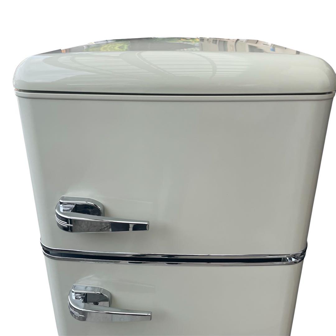 ◯オーヤマ 冷蔵庫 PRR-082D-W 81L 2023年製 ホワイト レトロ