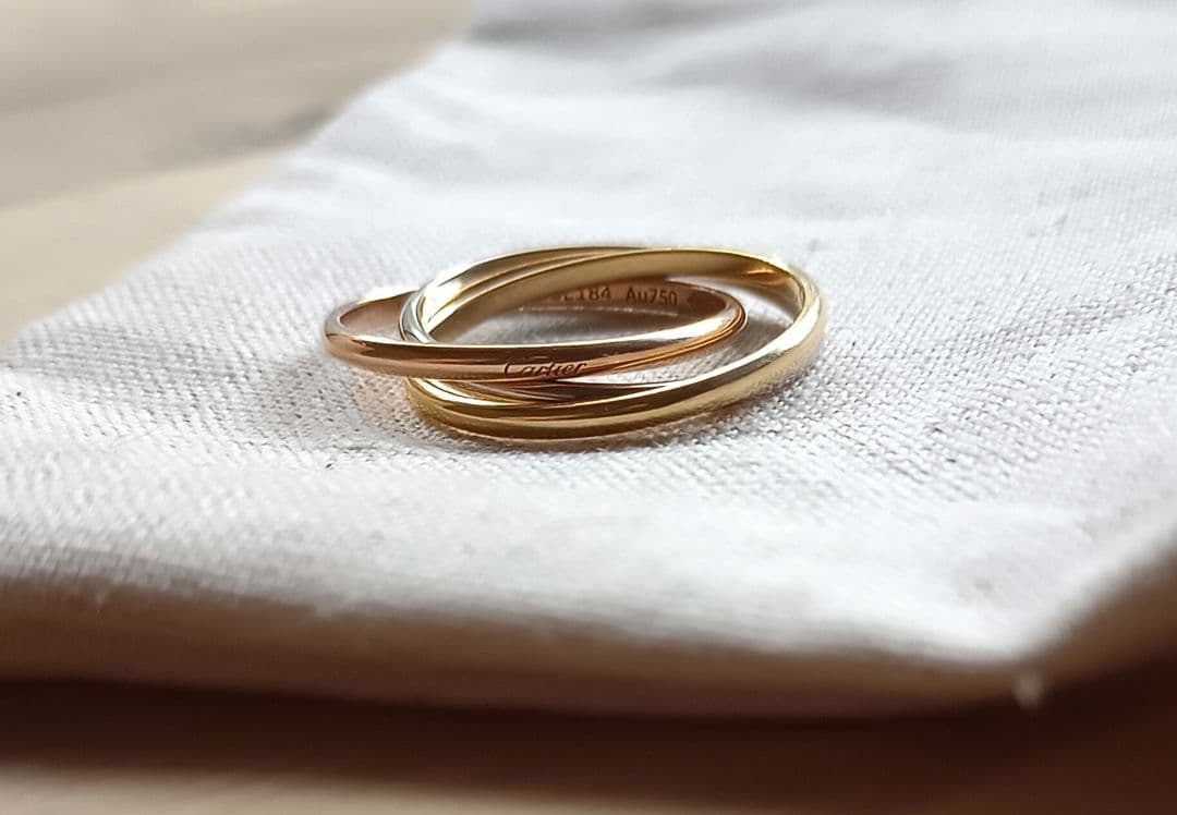 カルティエ トリニティリング K18ゴールド 指輪 50