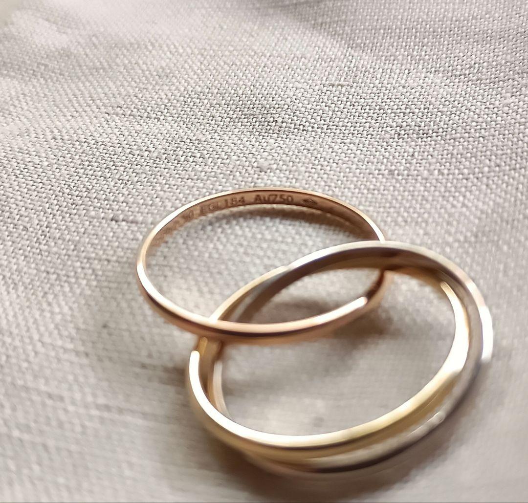 カルティエ トリニティリング K18ゴールド 指輪 50