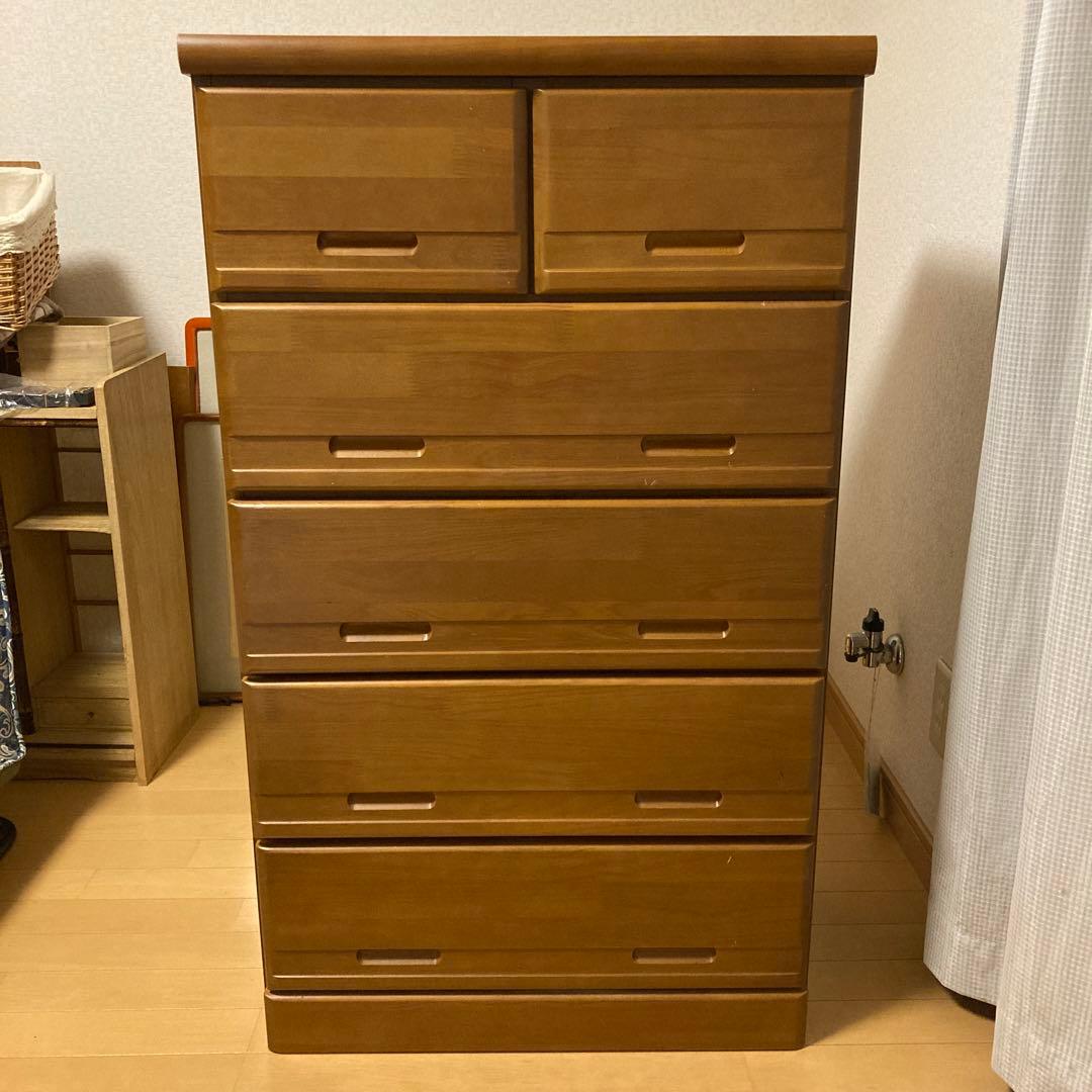 最終値下げ　木製 収納チェスト 6引き出し 約102センチ