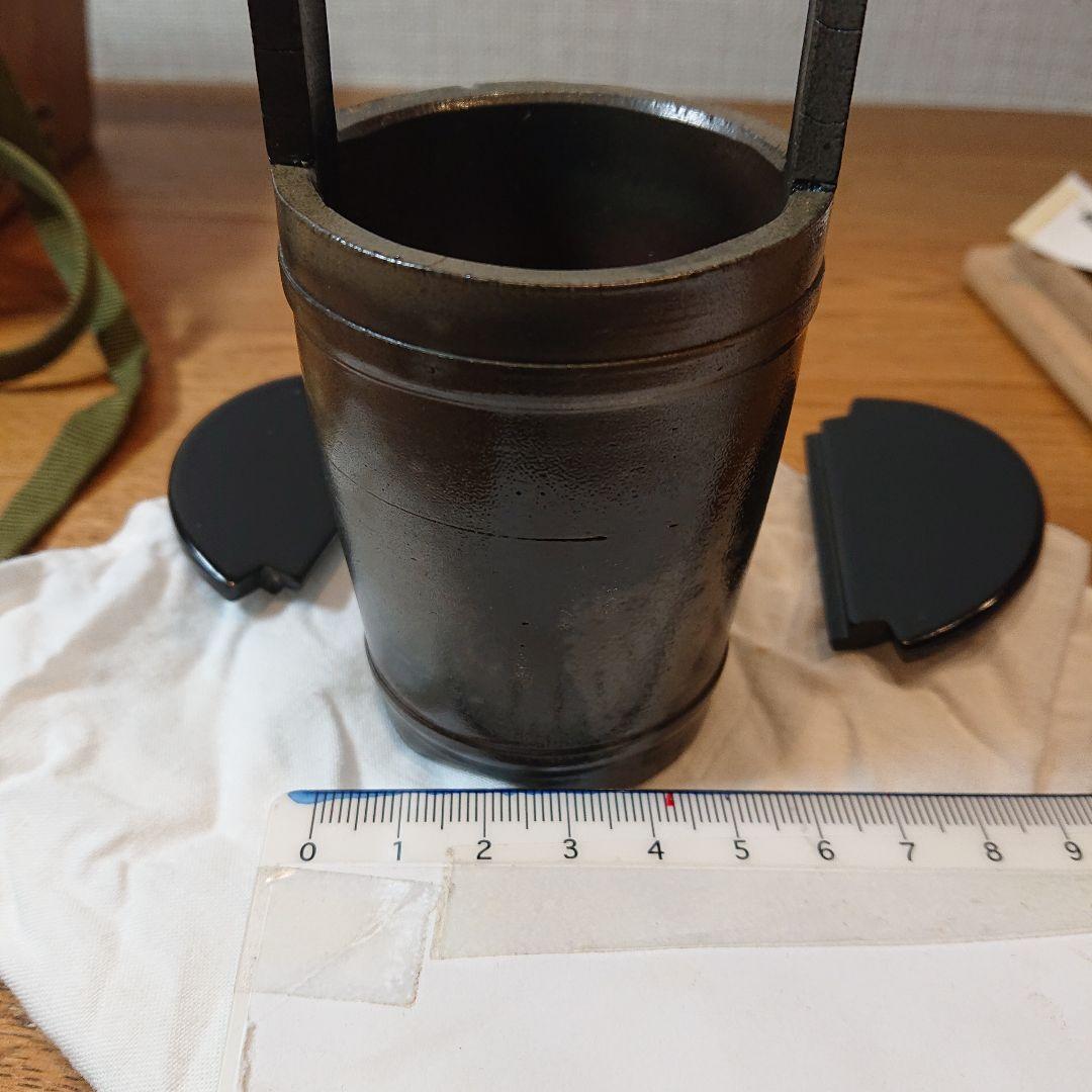 茶道具 備前焼手桶茶器