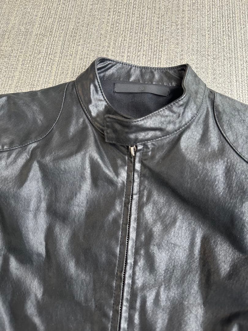 ジャケット・アウター pig skin biker leather jacket