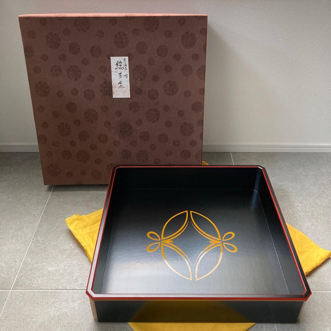 宗徧流 不審庵 総菜盆 46.5cm 漆器 特大お盆