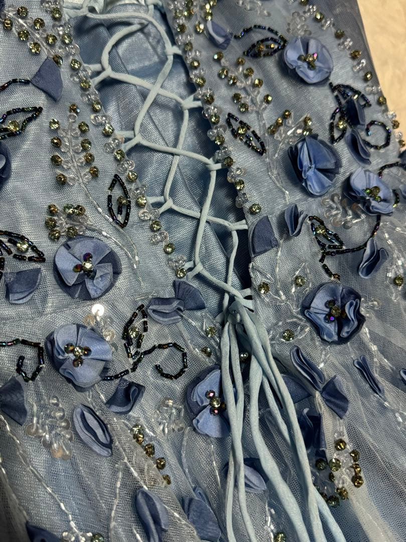 【JEAN MACLEAN/ジャンマクレーン】ロング　バースデードレス　ブルー