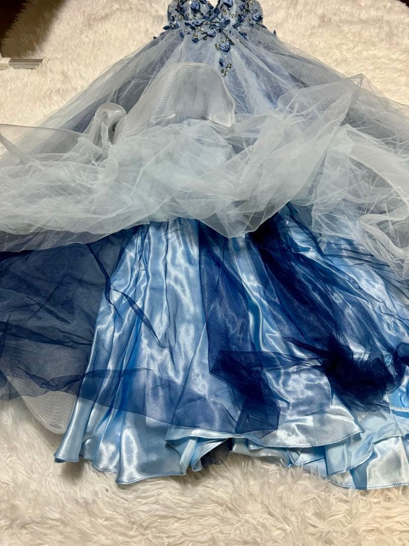 【JEAN MACLEAN/ジャンマクレーン】ロング　バースデードレス　ブルー