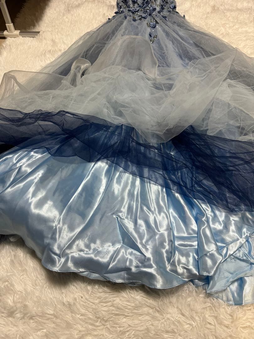 【JEAN MACLEAN/ジャンマクレーン】ロング　バースデードレス　ブルー