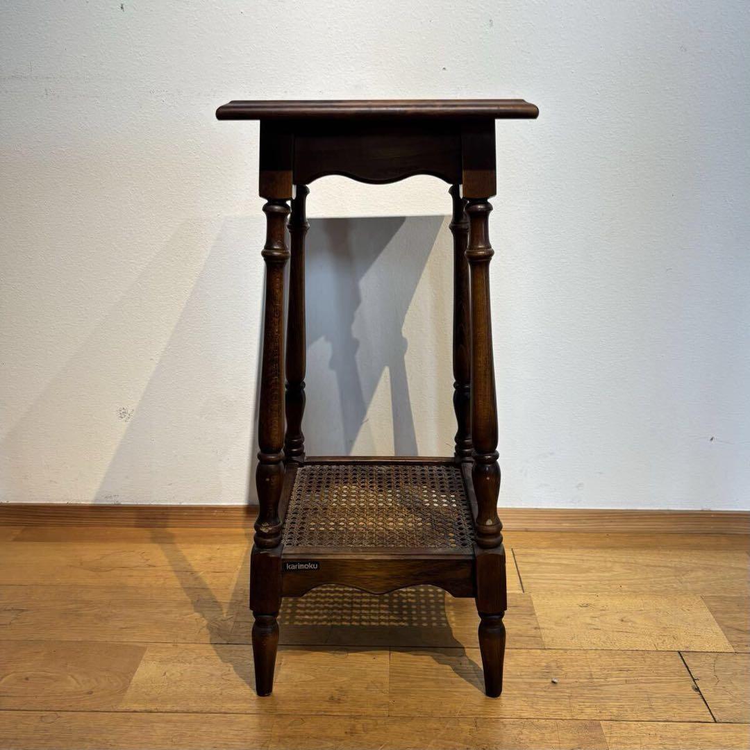 カリモク コロニアル シリーズ テレフォンラック 電話台 木製 サイドテーブル