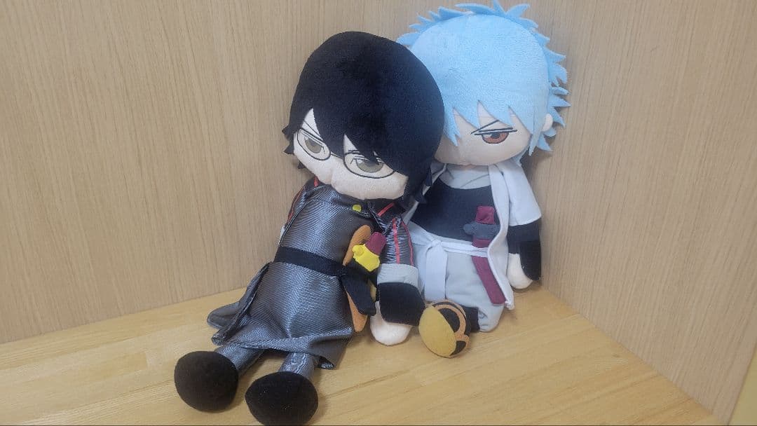 【激レア】銀魂　坂田銀時(白夜叉) 志村新八　くったり　クッション