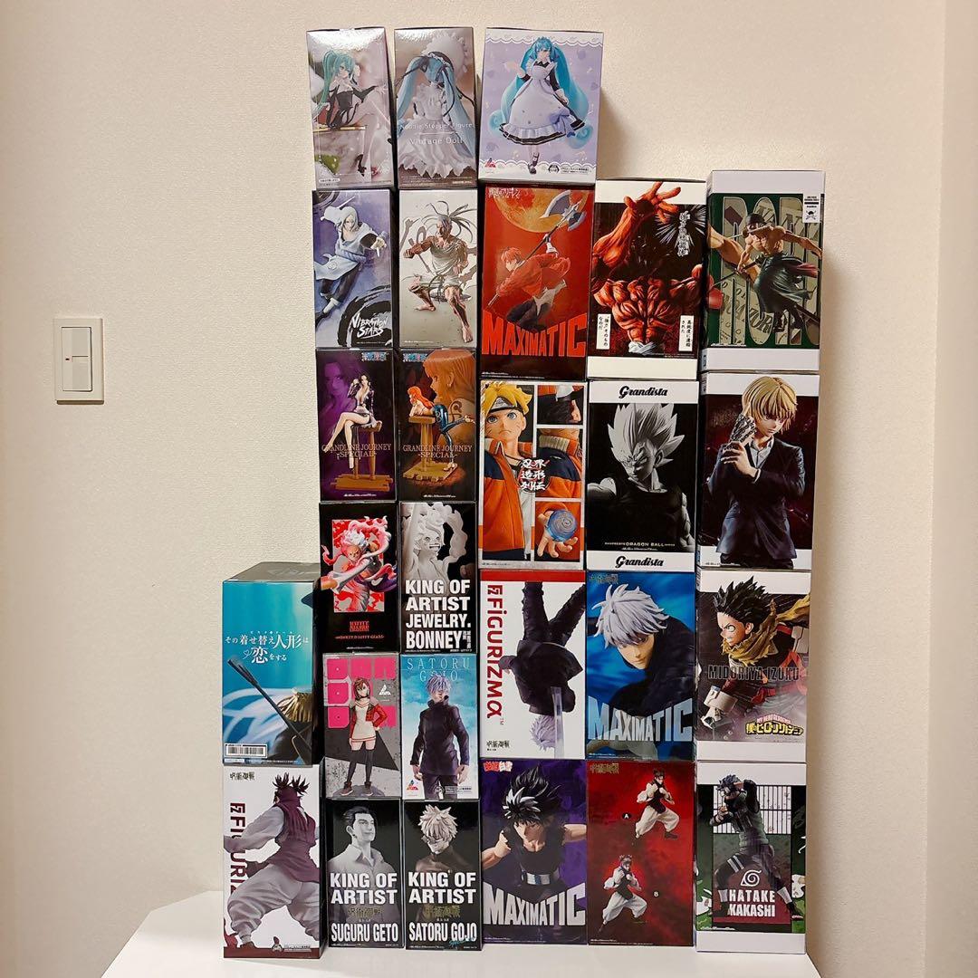 新品未開封 フィギュア27種 ナルト・ワンピース・刃牙・初音ミク・呪術廻戦 ほか