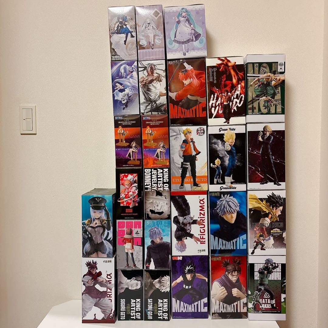 新品未開封 フィギュア27種 ナルト・ワンピース・刃牙・初音ミク・呪術廻戦 ほか