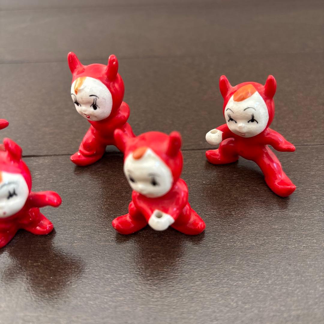 ビンテージ　日本製　デビル　小悪魔　悪魔　陶器　オキュパイドジャパン　置物