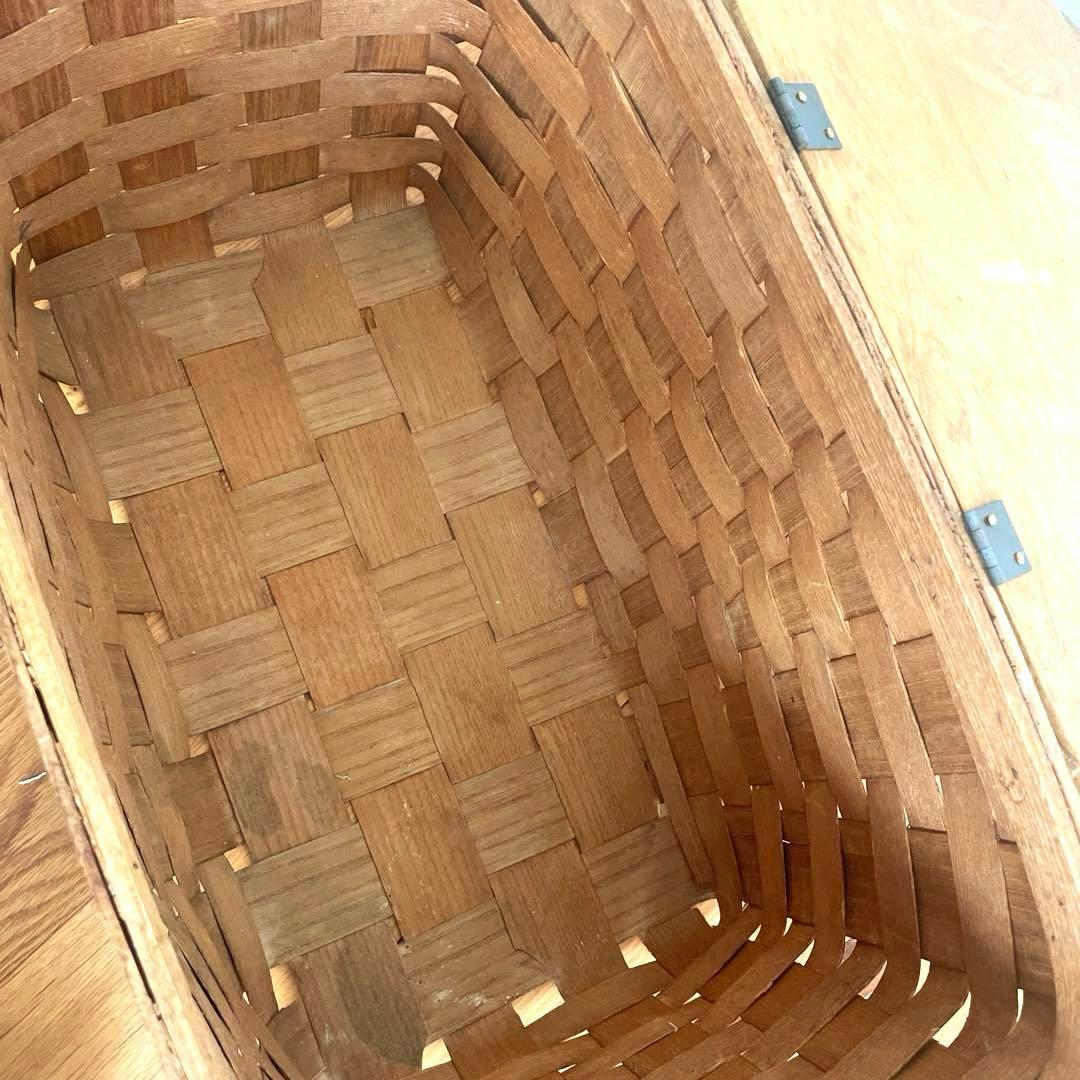 アンティーク 大きな ピクニックバスケット シェーカー ハンドメイド