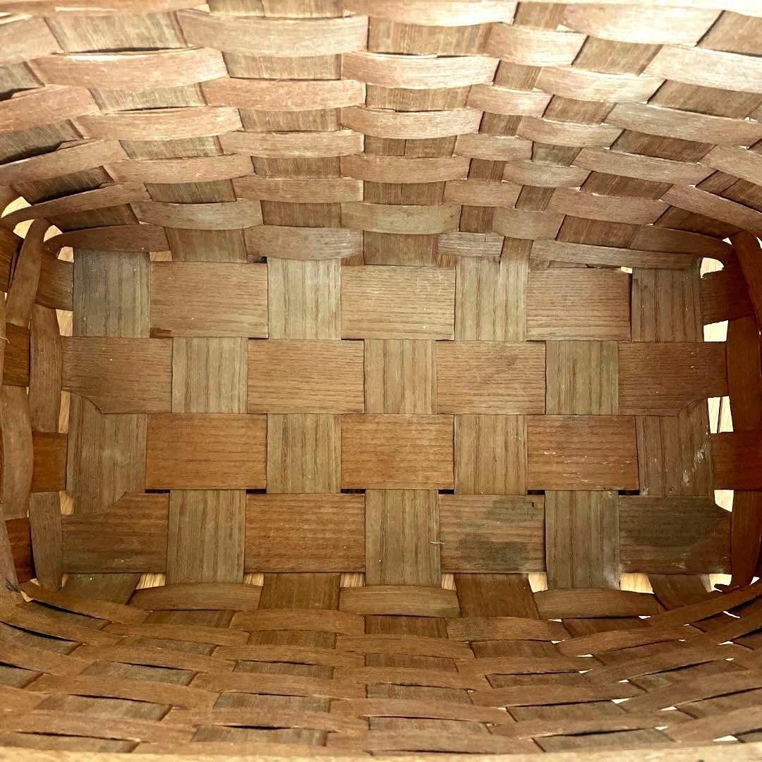 アンティーク 大きな ピクニックバスケット シェーカー ハンドメイド