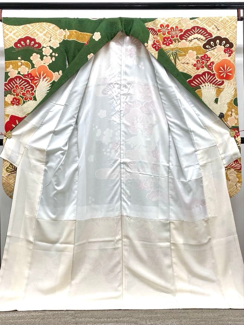 振袖 豪華 刺繍 金駒 鶴 紋意匠 身丈170cm 撥水加工済