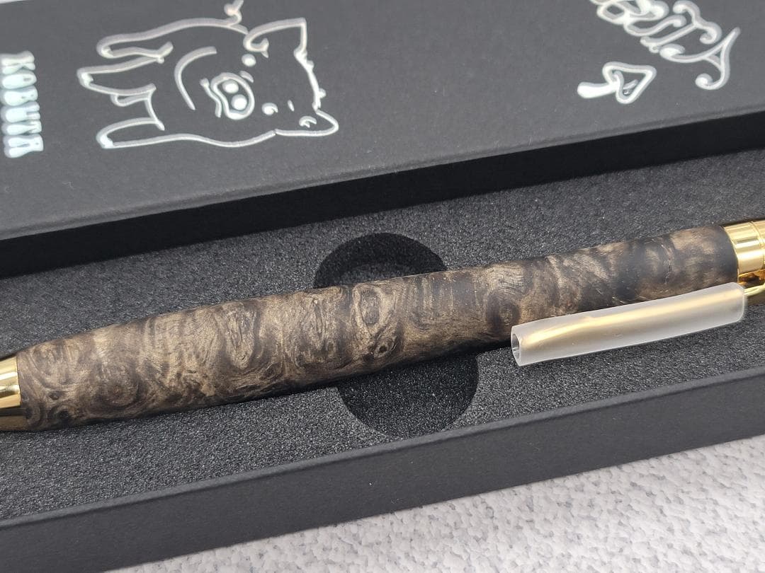 新品　こぶた工房　極上花梨瘤　青瘤グロテスク　金金具　シャープペンシル0.5