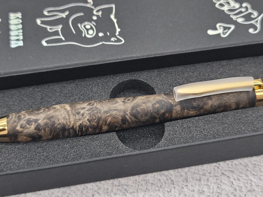 新品　こぶた工房　極上花梨瘤　青瘤グロテスク　金金具　シャープペンシル0.5