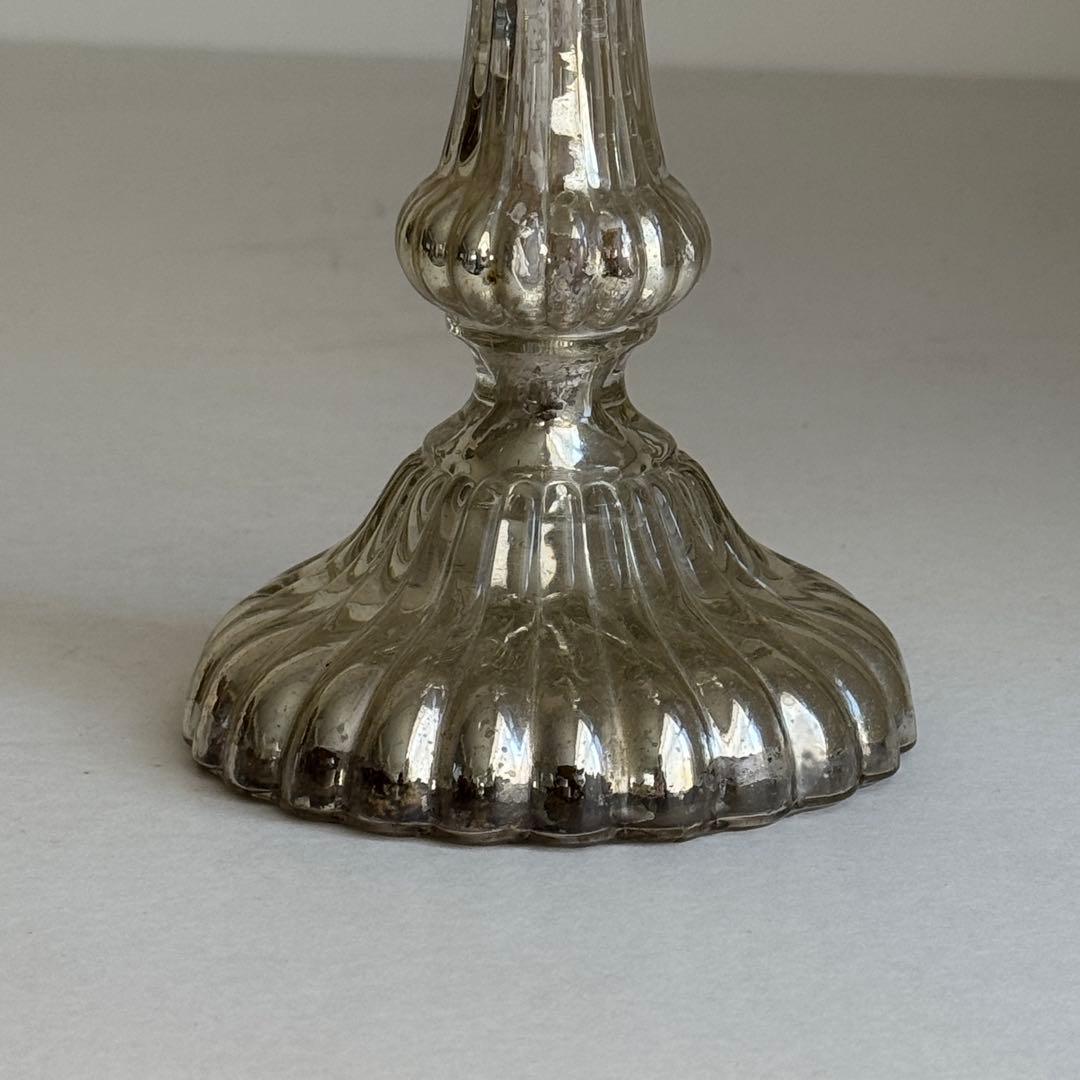 フランスアンティーク マーキュリーグラス　キャンドルホルダー　燭台