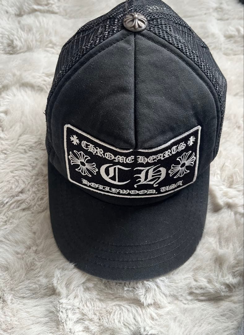 Chrome heartsメッシュ トラッカーキャップ黒　正規品