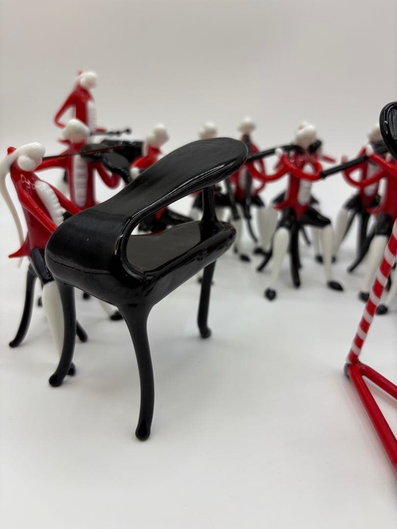 一点モノ ガラス工芸 音楽隊 オーケストラセット インテリア置物 ガラス細工