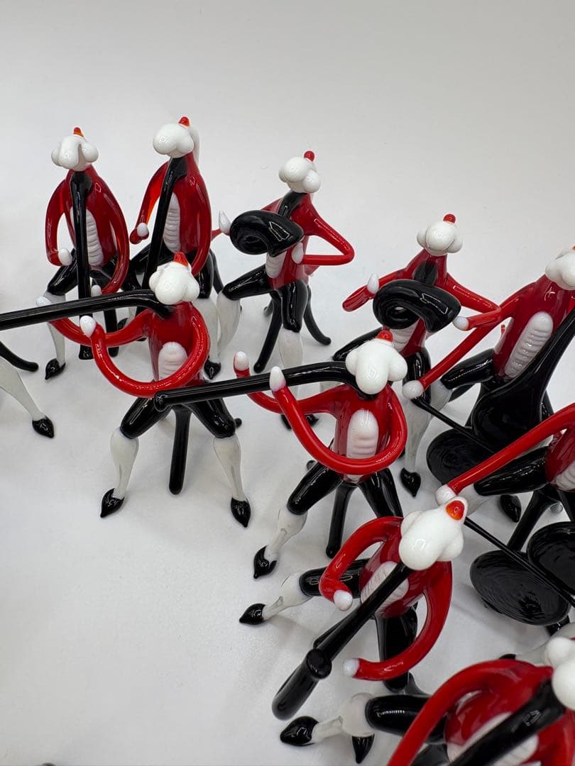 一点モノ ガラス工芸 音楽隊 オーケストラセット インテリア置物 ガラス細工