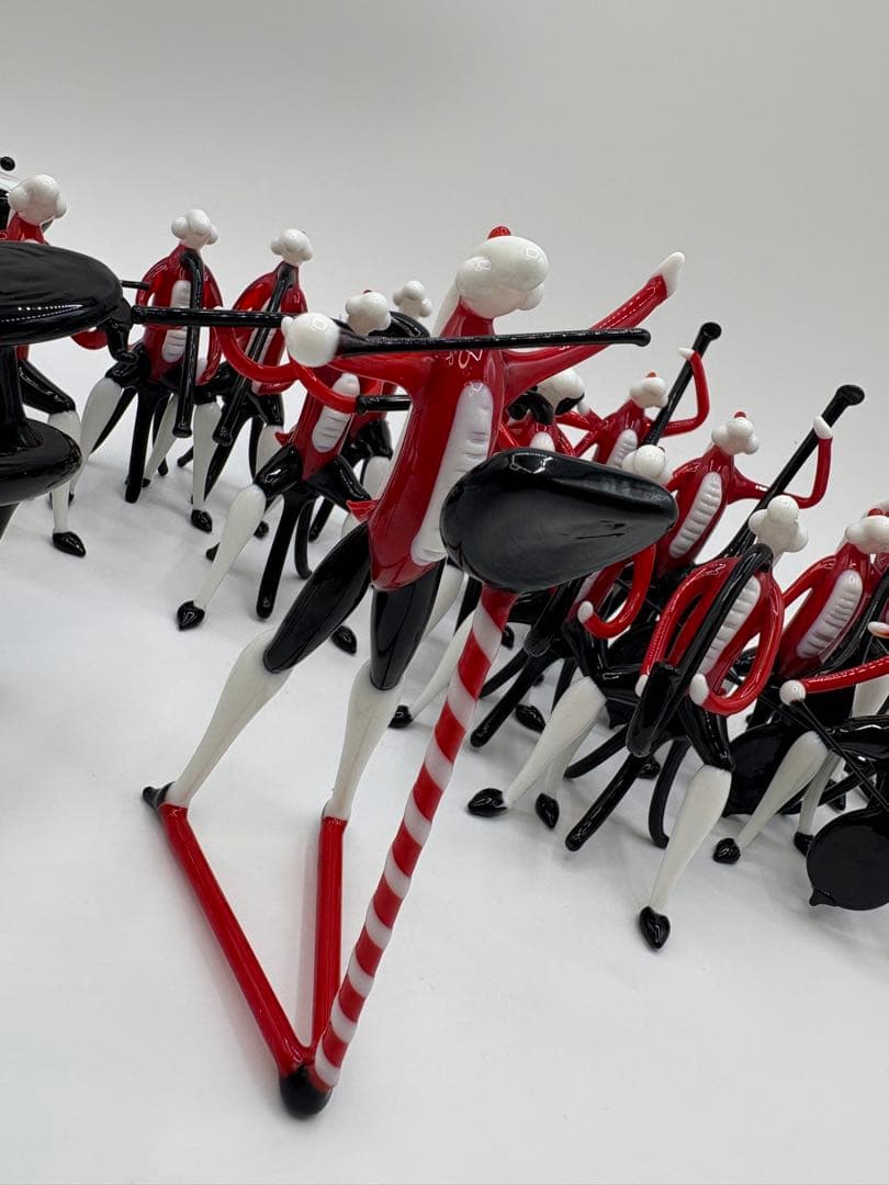 一点モノ ガラス工芸 音楽隊 オーケストラセット インテリア置物 ガラス細工