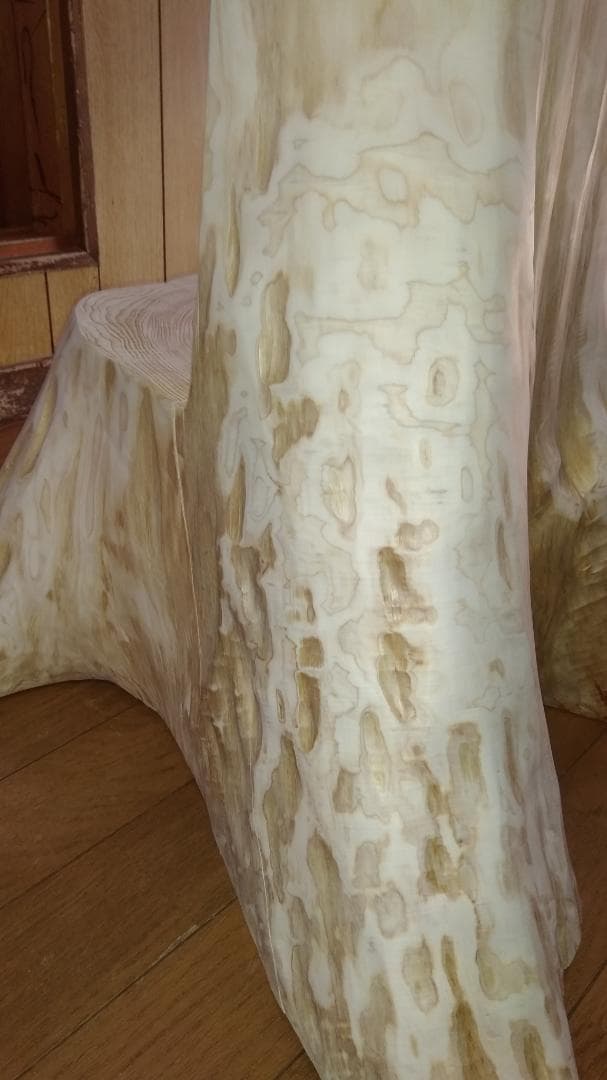 檜　切り株の椅子　丸太　背もたれ付き