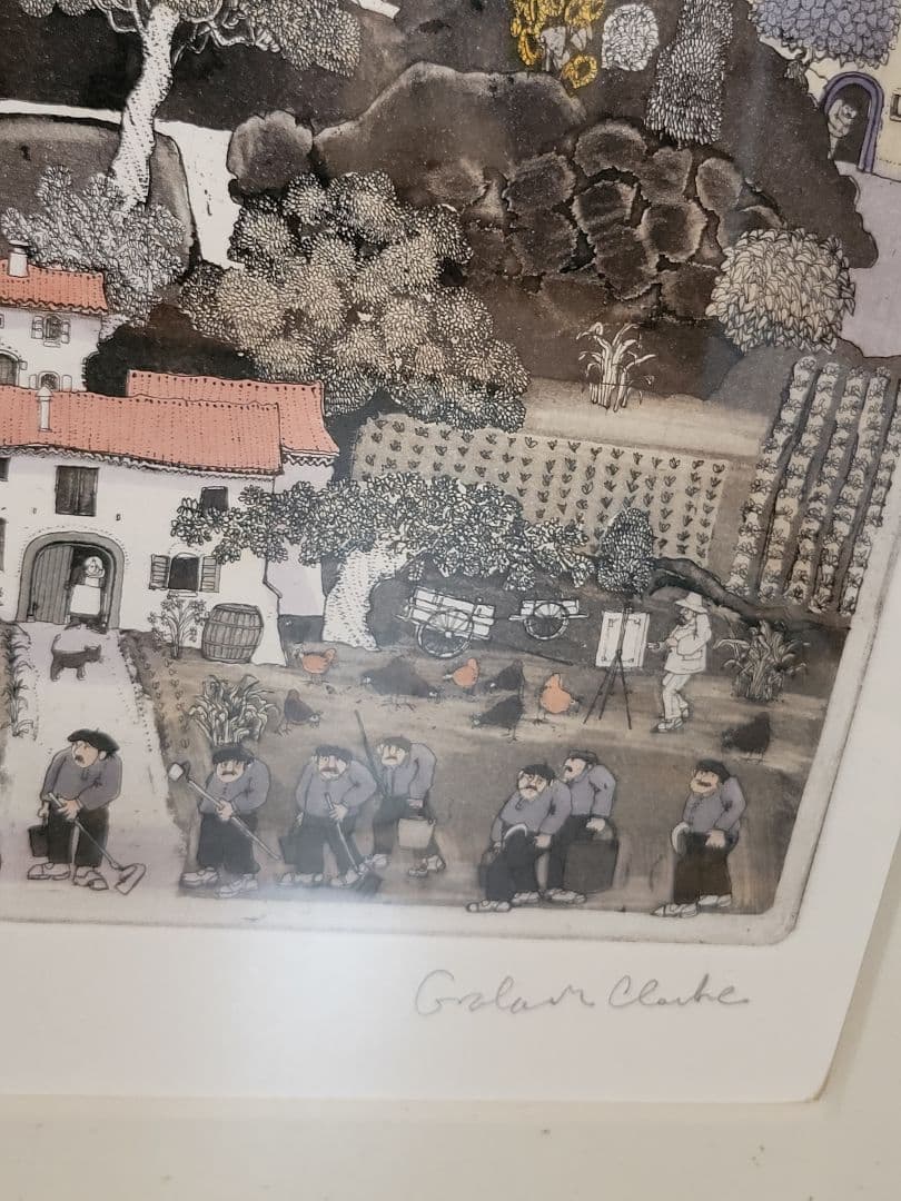 希少★グラハム クラーク★「ヴィンセントのひまわり」★銅版画彩色